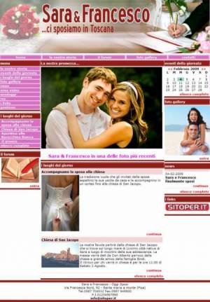 sito web matrimonio template